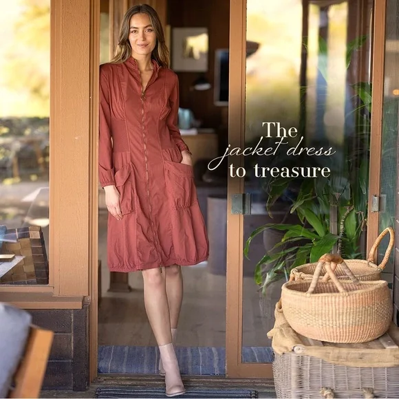 XCVI Deschutes Jacket Dress, Dark Green - Picture 2 of 6